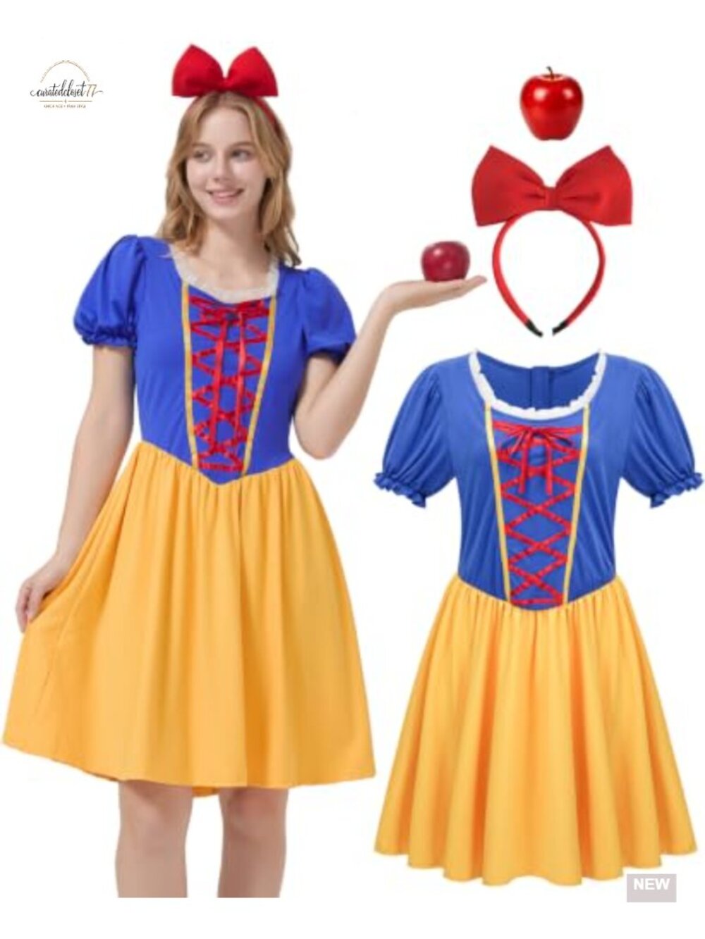 Women's Halloween Princess Costume Dress - Sleeveless Cotton Blend